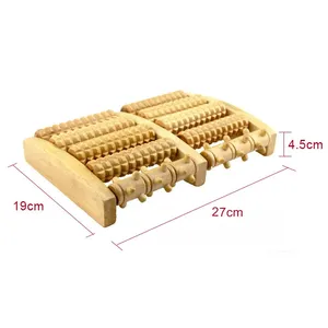 רגל עיסוי רולר סט עץ שרירים עיסוי יחיד רולר הודעה רולים רגל להקל על לחץ ורגל - Product Image 5