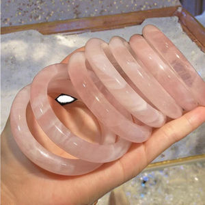 Pulseras de Moda al por Mayor de Cuarzo Rosa de Madagascar, Jade Verde y Piedras Preciosas de Cristal Rosa Natural para Mujer - Product Image 2