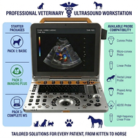 Échographe vétérinaire portable Doppler couleur professionnel pour équidés et bovins