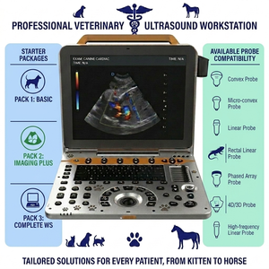 Échographe vétérinaire portable Doppler couleur professionnel pour équidés et bovins - Product Image 1