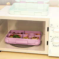 Boîte à bento pour enfants de 810ml pour la préparation de repas sans Bpa boîte à lunch en plastique de qualité alimentaire de dessin animé pour enfants