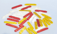 43 perles de verre biconvexes réfléchissantes pour marquage routier |   Marqueur de chaussée en aluminium type œil-de-chat pour la sécurité routière