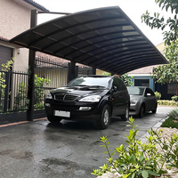 Abri de voiture moderne de luxe pliable en aluminium et polycarbonate pour l'extérieur, garage, parking, abri de jardin imperméable, simple