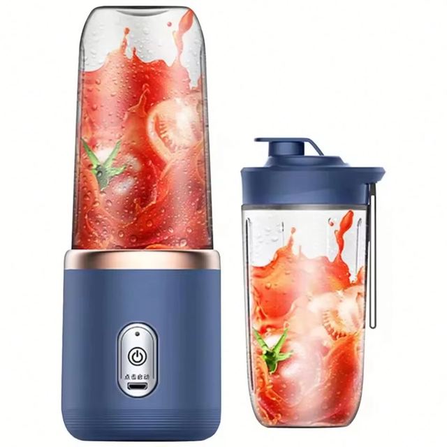 Portable Electric Juicer Blender 6 Blades Food Grade USB Rechargeable Juice Cup for Home Commercial Use