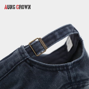 <span class=keywords><strong>หมวก</strong></span>แก๊ปทรงแบนสีพื้นสไตล์อเมริกันแบบฟอกสี <span class=keywords><strong>หมวก</strong></span>แคมป์สไตล์เรโทรลำลองสำหรับทำงาน <span class=keywords><strong>หมวก</strong></span>เบสบอลผ้าฝ้ายสำหรับผู้ชาย ป้องกันแสงแดดสำหรับกิจกรรมกลางแจ้ง - Product Image 5