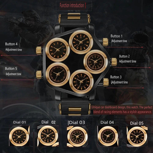 Braided Leather <b>Quartz</b> <b>Watch</b> Multi Dial Wristwatch Black Rose Gold Tone Fashion Costume <b>Watch</b> for <b>Men</b> - Product Image 6