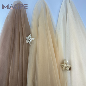 Trọng lượng nhẹ 23gsm Sheer da tone vải tuyn nylon lưới vải Fro Wedding Dress & thêu - Product Image 2