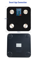 Popular Smart Body Scale 7 Date LCD Pantalla colorida Balanza con Bluetooth para Android IOS