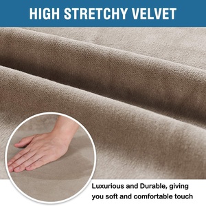 Thick Luxury Customized Fundas De Sillas Dining Seat <strong>Covers</strong> Elastic Velvet Stretch Spandex Dining Chair <strong>Cover</strong>