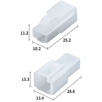 Conector para Vehículos Eléctricos y Motocicletas Macho y Hembra DJ7011-6.3-11/21 Carcasa de Nailon 6.3 Conector Automotriz 1P