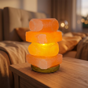 Himalayan <b>Salt</b> <b>Lamp</b> Geometric Shape Handmade Natural <b>Crystal</b> Decor Light Warm Glow Home Decoration Modern Style Wholesale - Product Image 6