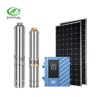 Système de pompe à eau solaire AC/DC pompe submersible hybride pour l'irrigation