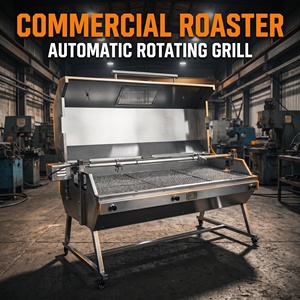 Asador Comercial para Barbacoa con Motor Personalizable de 15W, Parrilla Combinada de Gas y Carbón de Acero Inoxidable de Alta Resistencia para <span class=keywords><strong>Restaurante</strong></span> - Product Image 1