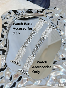Cinturino Elegante con Design a Perline di Cristallo e Catena in Metallo, in Lega di Zinco, per Donna, Compatibile con Apple Watch Serie 11 10 S9 SE 8 <span class=keywords><strong>7</strong></span> <span class=keywords><strong>6</strong></span> 5 (42mm e 46mm) - Product Image 2