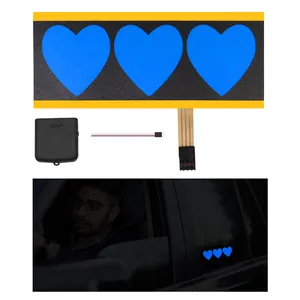 JDM Led Dimmable Light Heart Signs Car Window Windshield Stickers Custom Glow Panel Led Light Panel