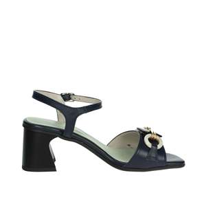 Sandales à talons pour femmes Donna <span class=keywords><strong>Serena</strong></span>, bleu marine, cuir, bride à la cheville, talon bloc - Product Image 4