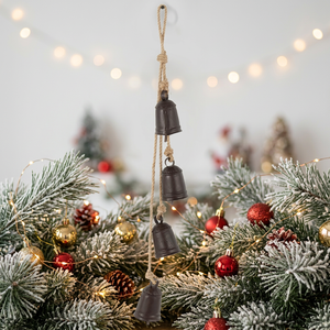 Iron Wind <b>Chime</b> <b>Bells</b> Hanging Rope Decorative Garland Traditional Home Decoration Craft Black Nickel Plated Antique Inspired - Product Image 5