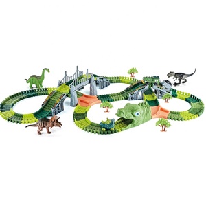 P873 Dinosaur World, Pista de Carreras Flexible, Juego de Pistas de 275 Piezas, <span class=keywords><strong>Locomotora</strong></span> Eléctrica con Vagones con Temática de Dinosaurios <span class=keywords><strong>para</strong></span> Niños - Product Image 2