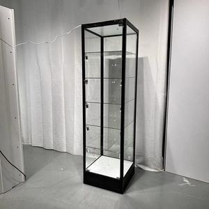 Shop Interior Display Furniture Glass Cabinet with LED Light Adjustable Glass <strong>Shelves</strong> for Retail Clothing Accessories Cosmetics - Product Image 5