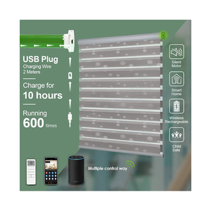 Persianas Zebra Motorizadas Personalizadas para Ventanas, <span class=keywords><strong>Gris</strong></span>, Día y Noche, Automáticas, Eléctricas, con Control Remoto - Product Image 3