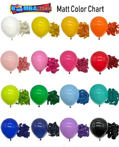 Balon Pesta Lateks Dekorasi Ulang Tahun Perlengkapan Pesta Lengkungan Pernikahan Latar Belakang 12 Inci Balon Matt