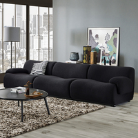 Canapé-lit inclinable d'intérieur avec assise profonde en tissu, cadre en bois, rembourrage en éponge, canapé sectionnel pour salon