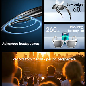 LIGE BWXKOENPro AI Gafas con cámara Traducción de voz inteligente Respuesta Llamada Música Gafas de sol Grabación de video Gafas inteligentes - Product Image 6