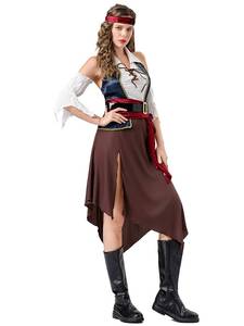 Costume de pirate pour femme adulte, style viking des Caraïbes, pour fête costumée ou spectacle - Product Image 3