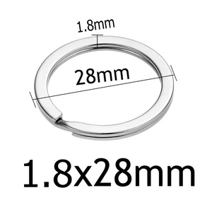 Vente directe usine – Porte-clés ronds en acier inoxydable de haute qualité, anneaux de clés en gros, pendentifs, accessoires de bricolage pour porte-clés - Product Image 6