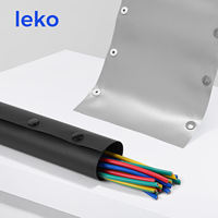 Funda Protectora para Cables Leko HPC de PVC con Cierre de Botón, Reutilizable, Protector de Cables Industrial, Cubierta Flexible para Arneses, UL94-V0, 15 mm, 220 V