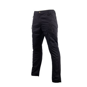 중간 허리 지퍼 플라이 클로저가있는 남성 캐주얼 X9 스타일 전술 카모 카고 바지-일반 염색 라이트 워시 세련된 도시 모습 - Product Image 3