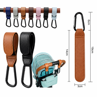 Sac de poussette en cuir PU, chariot de courses pliable d'extérieur, poussette universelle robuste avec attache