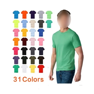 T-shirt Homme Uni en Coton 100% à Manches Courtes, Col Classique, Décontracté, Teinture Unie, Écologique, Impression Sérigraphique, Logo OEM, Vierge - Product Image 1