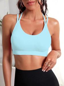 Reggiseno Sportivo da Donna Antiurto <span class=keywords><strong>Sexy</strong></span> con Schiena Scoperta Top Sportivo Traspirante per Fitness Corsa Palestra Canotta Senza Cuciture alla Moda Imbottita - Product Image 6