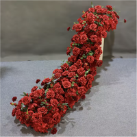 Arche de mariage artificielle personnalisée et fleurs décoratives de table pour Thanksgiving, incluant guide de chemin et toile de fond