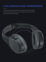 Casque sans fil 2,4 G à succès : idéal pour les jeux, l'écoute de musique et la télévision, avec microphone intégré