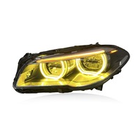 Feux avant SJC Auto V2 Style Dual Drl pour BMW F10 F11 F18 Série 5 2011-2017, phares LED jaunes et blancs, feux de jour DRL 525 528i