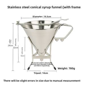 Yolecen Commercial 20 polvo bolas xarope funil engroçado aço inoxidável funil cônico destacável Frame garfo utensílio Material - Product Image 6