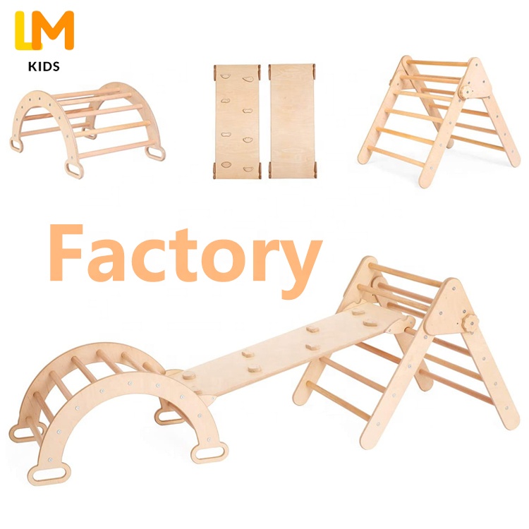 Детские деревянные треугольные пикамеры LM для скалолазания, треугольные пикамеры Монтессори, треугольные Детские пикамеры для скалолазания, треугольный набор