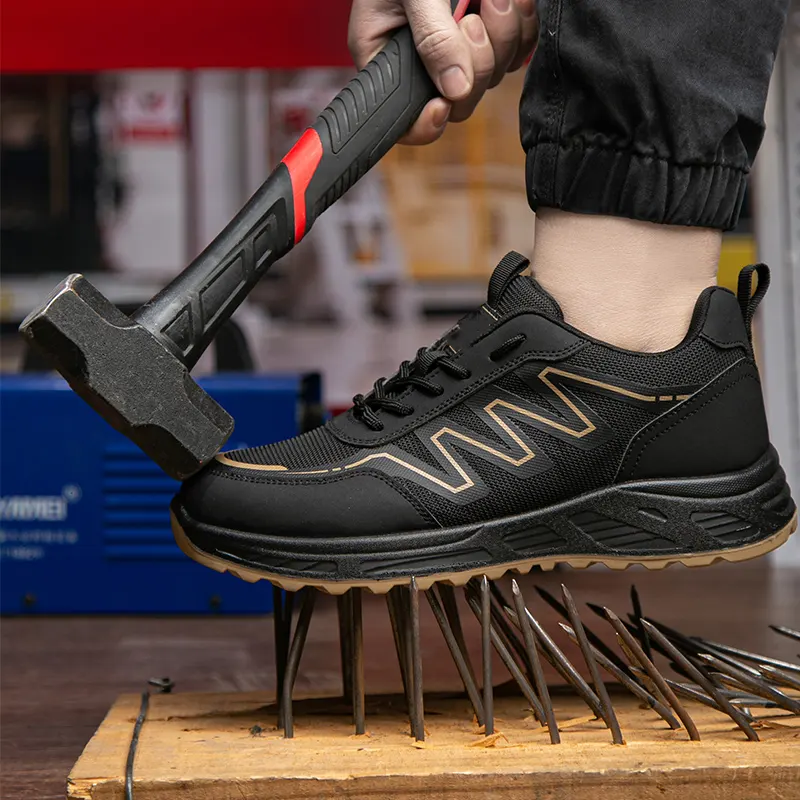 2024 Anti-smash isolation 6kv chaussures de sécurité Anti-crevaison PU Injection semelle extérieure respirant maille bottes de travail