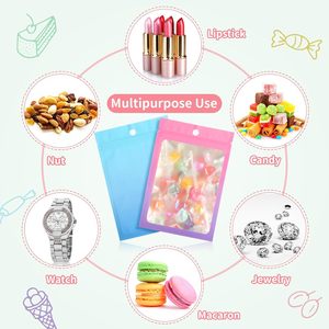 Ziplock Pouch Mylar Resealable <b>Packaging</b> <b>Bag</b> with Window Self Sealing Mylar Hologram <b>Bags</b> Laser Color Ziplock <b>Bags</b> - Product Image 2