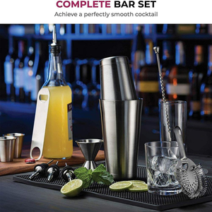 Set di 15 Utensili da <span class=keywords><strong>Bar</strong></span> Riutilizzabili YC Factory con Shaker per Cocktail da 750ml, Jigger Roll-Rim da 15/30ml e Cucchiaio da Mixing per <span class=keywords><strong>Bar</strong></span> Domestico - Product Image 4