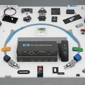 Acero Inoxidable para Conmutador Divisor 4K60Hz con Control Remoto Infrarrojo, Molde Privado Hardrock - Product Image 3