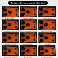 Protection d'objectif d'appareil photo en verre trempé 9H 2.5D anti-rayures pour usines OEM, motif 12 constellations personnalisé, vente en gros