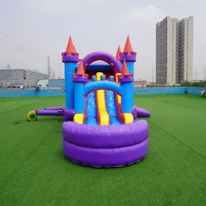 T8-3344 Lâu Đài Bouncy Combo Trượt Nước Hai Làn Đường Lâu Đài Nhảy Sự Kiện Tiệc Ngoài Trời Cho Trẻ Em