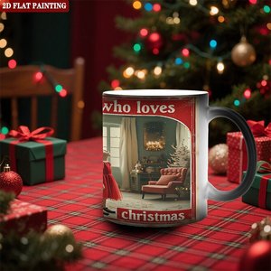 Frosted Black 11oz <b>Ceramic</b> Heat Sensitive Magic Mug Birthday Anniversary Surprise <b>Cup</b> - Product Image 2