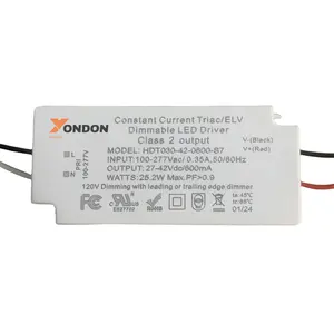 Triac dimmmer dapat disesuaikan 0-10v LED arus konstan dimmable driver U L peredupan power supply 5W ~ 60W garansi 5 tahun