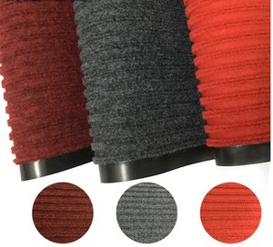 Laiwu nhà máy bán buôn thảm cửa có thể giặt Polyester kim cảm thấy sọc thảm - Product Image 2