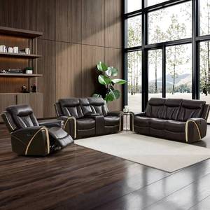 Modern Manual Living Room Recliner Sofa with Storage <b>Console</b> 321 Set, Expandable and Foldable, Suitable for Apartment Use - Product Image 5