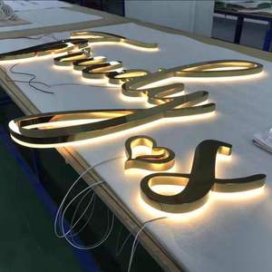 Enseigne publicitaire lumineuse en lettres 3D personnalisées avec rétroéclairage LED, logo en acrylique, enseigne de magasin, signalisation intérieure et extérieure, voiture - Product Image 1